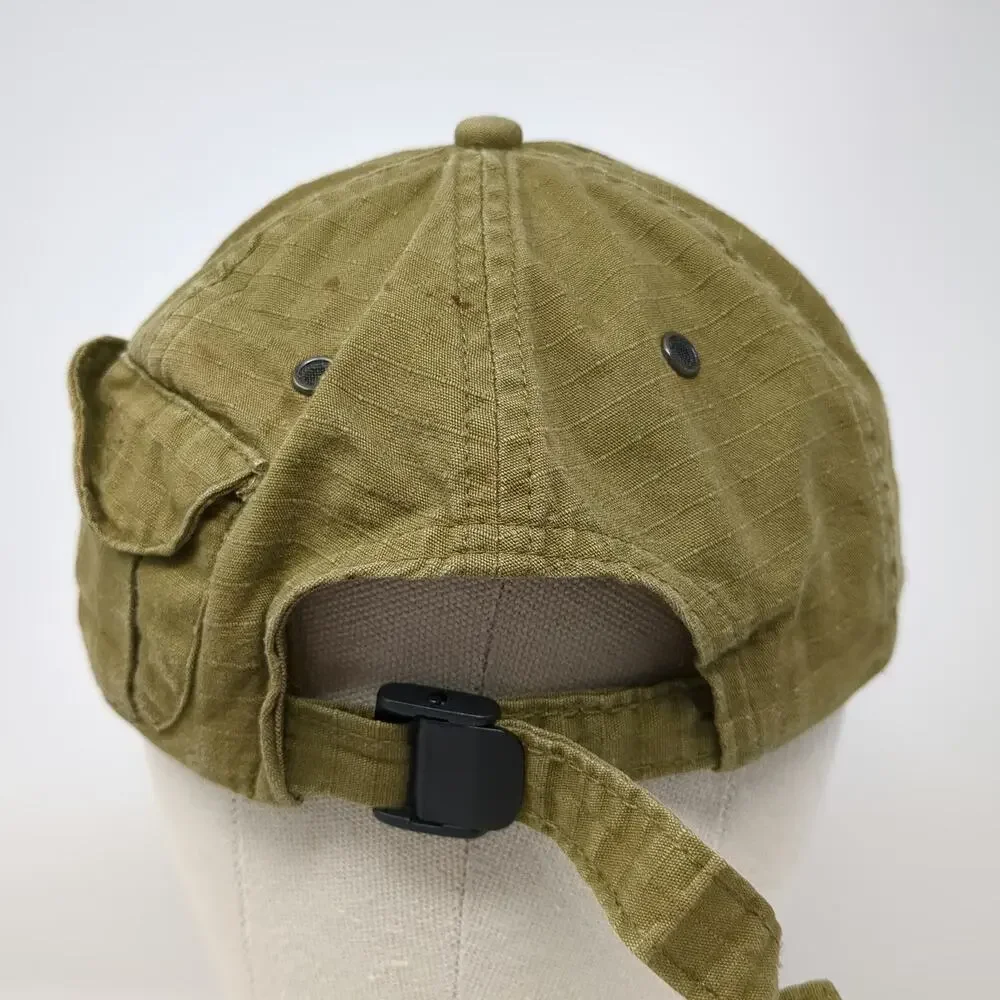 HersheyPark Baseball Cap Green One Size White Side Pocket Cotton Strapback Hat